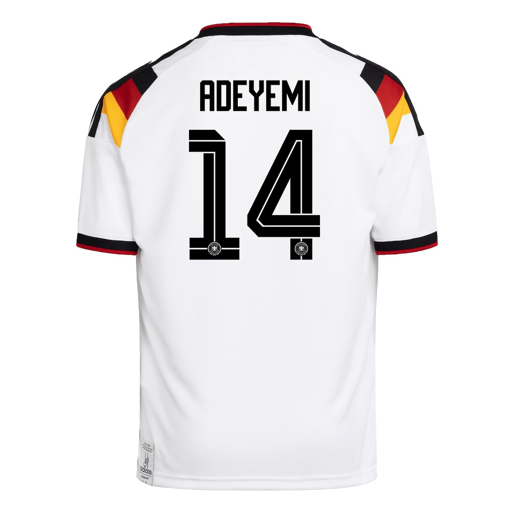 Karim Adeyemi 14 Youth Germany National Team 2026 Home Jersey - White - Jersey Teams