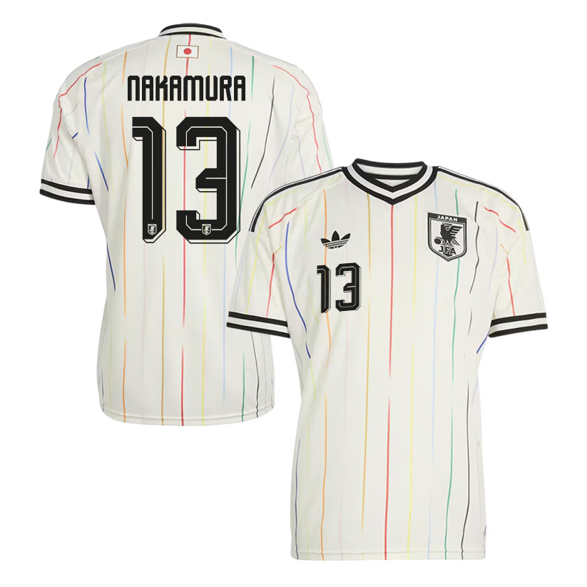 Keito Nakamura 13 Japan National Team 2026 Away Jersey - Off White, Men - Jersey Teams