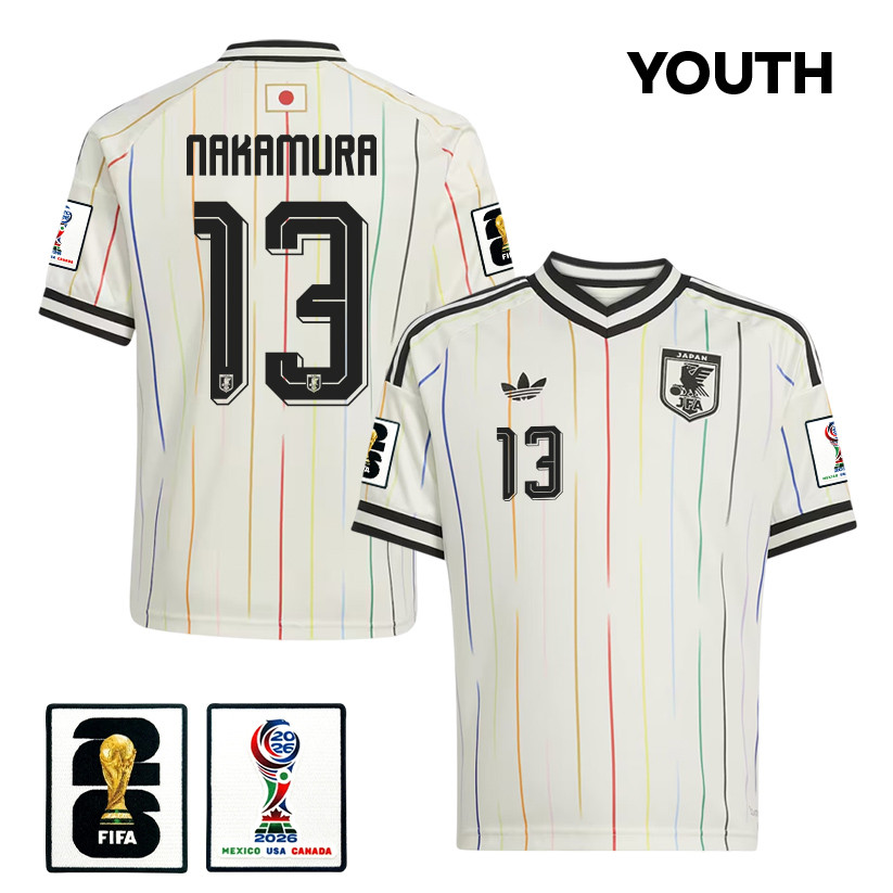 Keito Nakamura 13 Youth Japan National Team 2026 Away Jersey - Off White - Jersey Teams