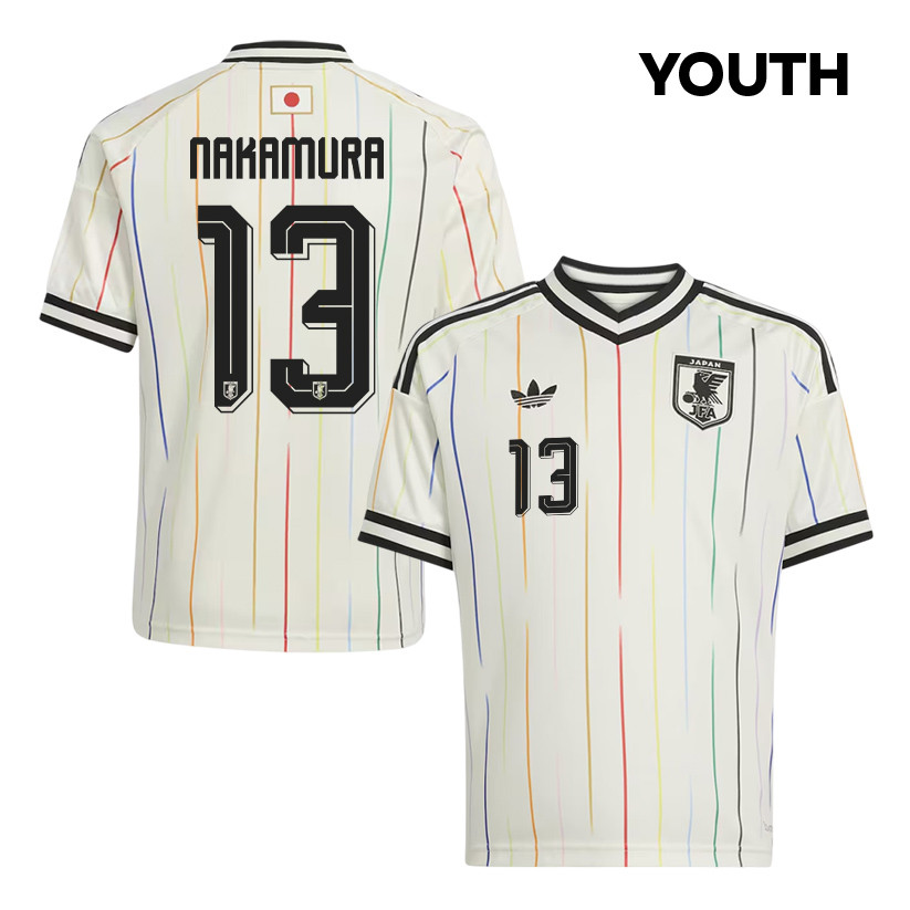 Keito Nakamura 13 Youth Japan National Team 2026 Away Jersey - Off White - Jersey Teams