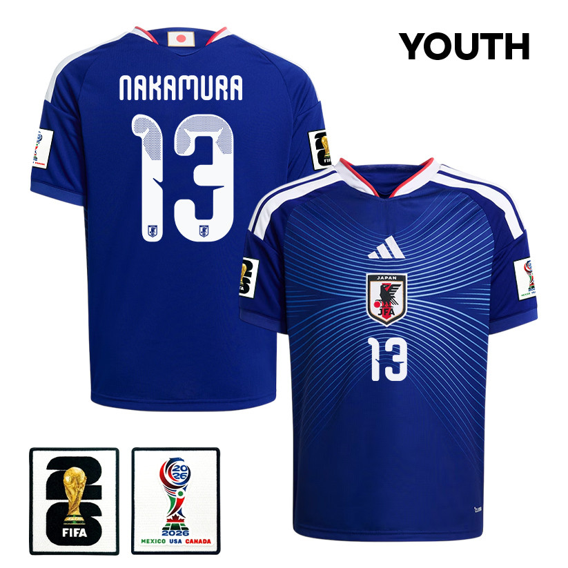 Keito Nakamura 13 Youth Japan National Team 2026 Home Jersey - Blue - Jersey Teams