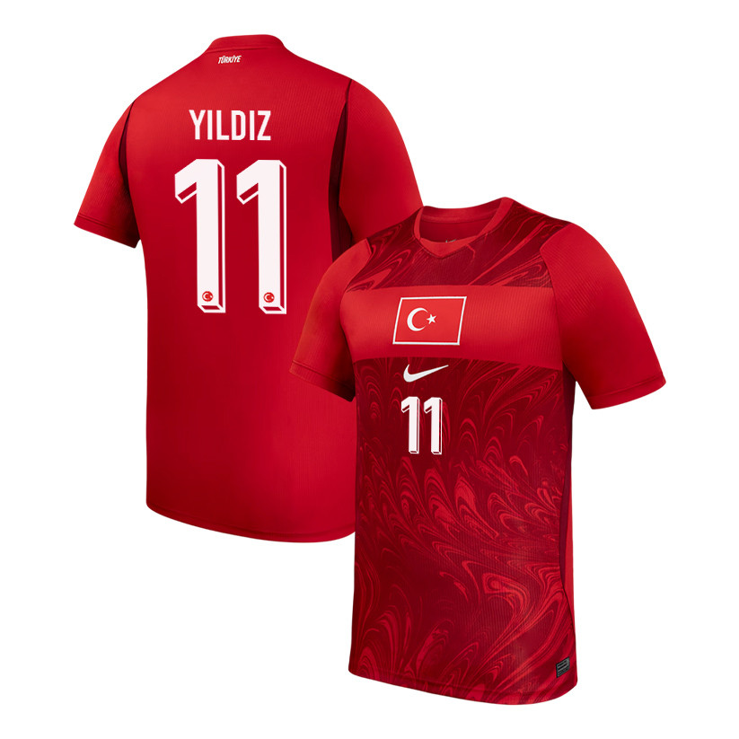 Kenan Yildiz 11 Turkey National Team 2026 Home Jersey - Red, Men - Jersey Teams