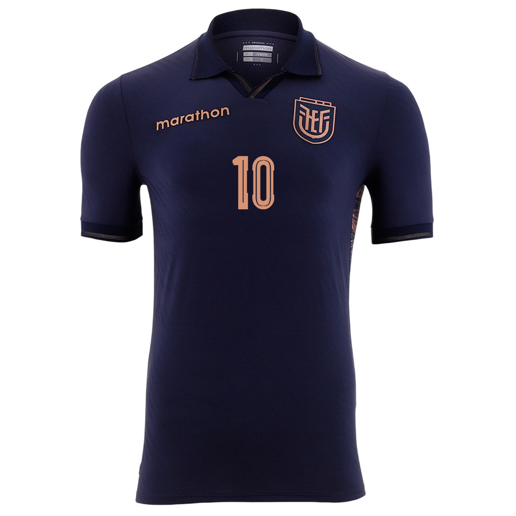 Kendry Páez 10 Ecuador National Team 2026 Away Jersey - Navy, Men - Jersey Teams