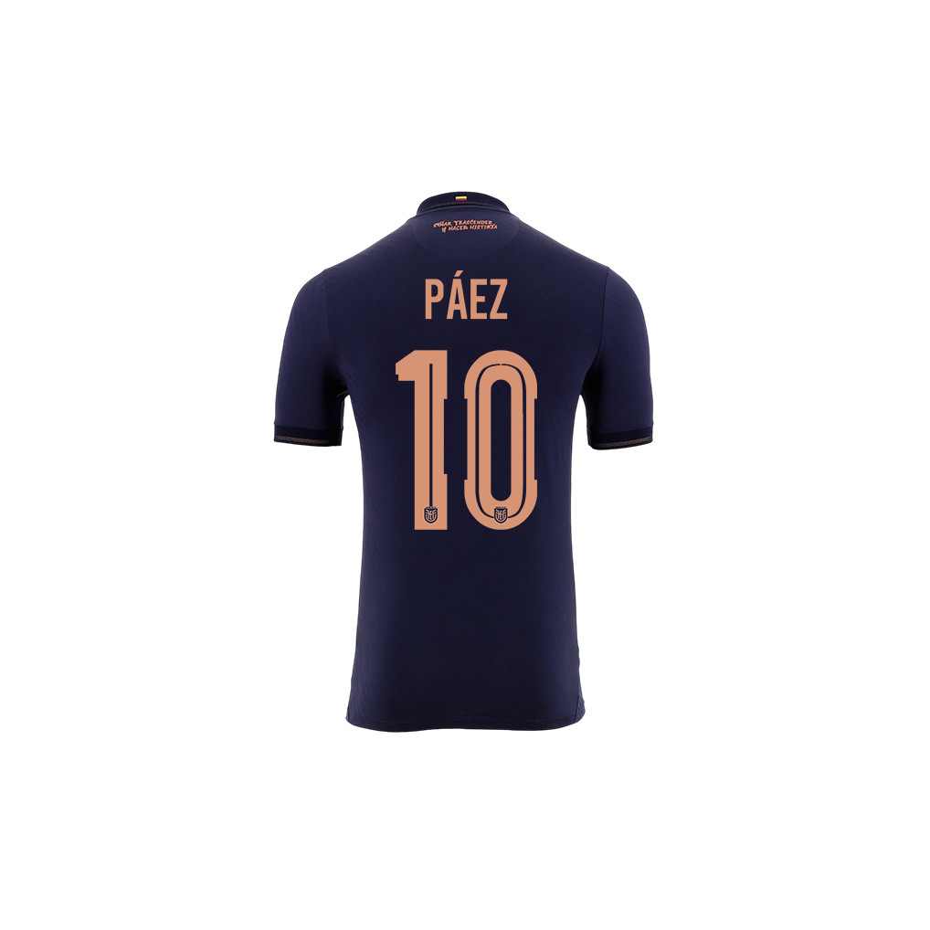 Kendry Páez 10 Youth Ecuador National Team 2026 Away Jersey - Navy - Jersey Teams