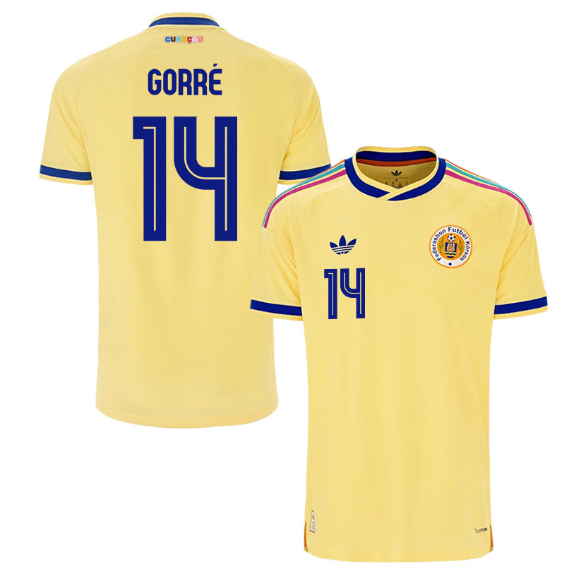 Kenji Gorré 14 Curaçao National Team 2026 Away Jersey - Yellow, Men - Jersey Teams