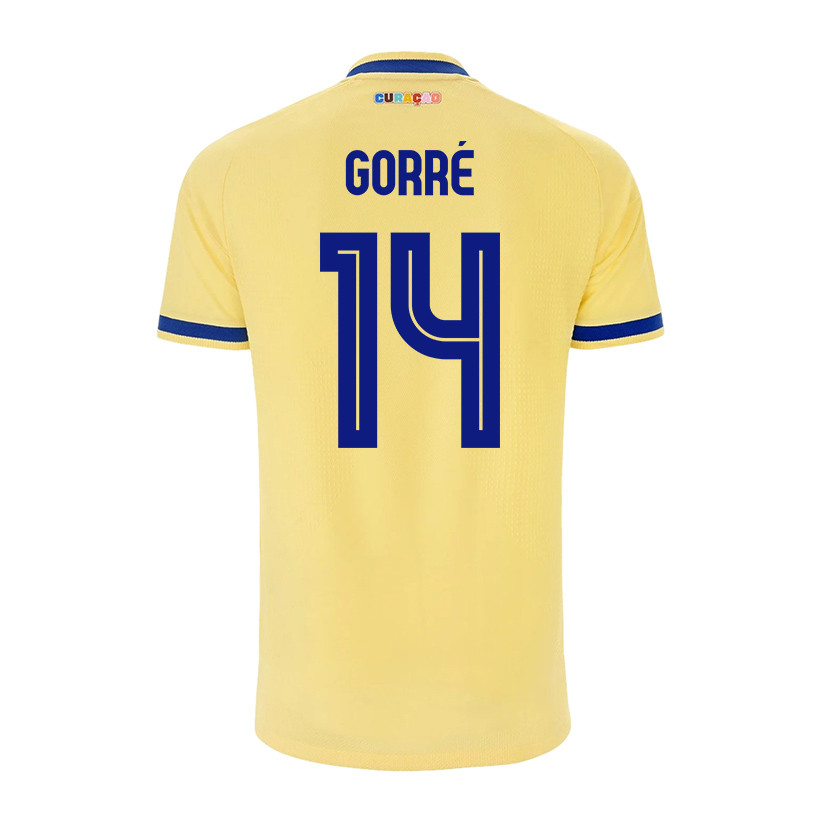 Kenji Gorré 14 Curaçao National Team 2026 Away Jersey - Yellow, Men - Jersey Teams