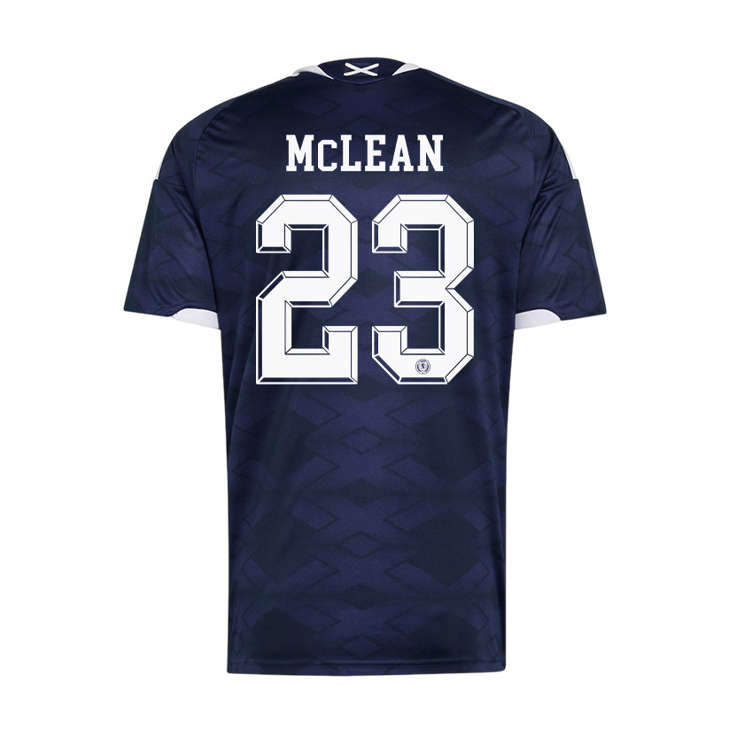 Kenny McLean 23 Scotland National Team 2026 x World Cup Patch Home Jersey - Navy, Men - Jersey Teams