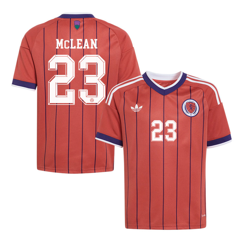 Kenny McLean 23 Youth Scotland National Team 2026 Away Jersey - Red - Jersey Teams