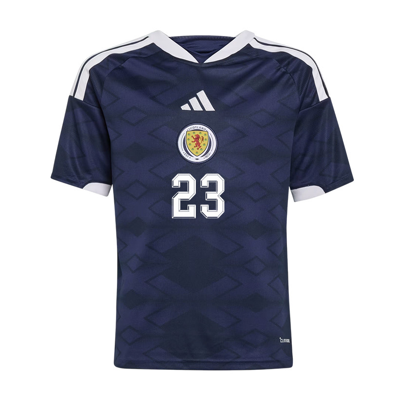 Kenny McLean 23 Youth Scotland National Team 2026 Home Jersey - Navy - Jersey Teams
