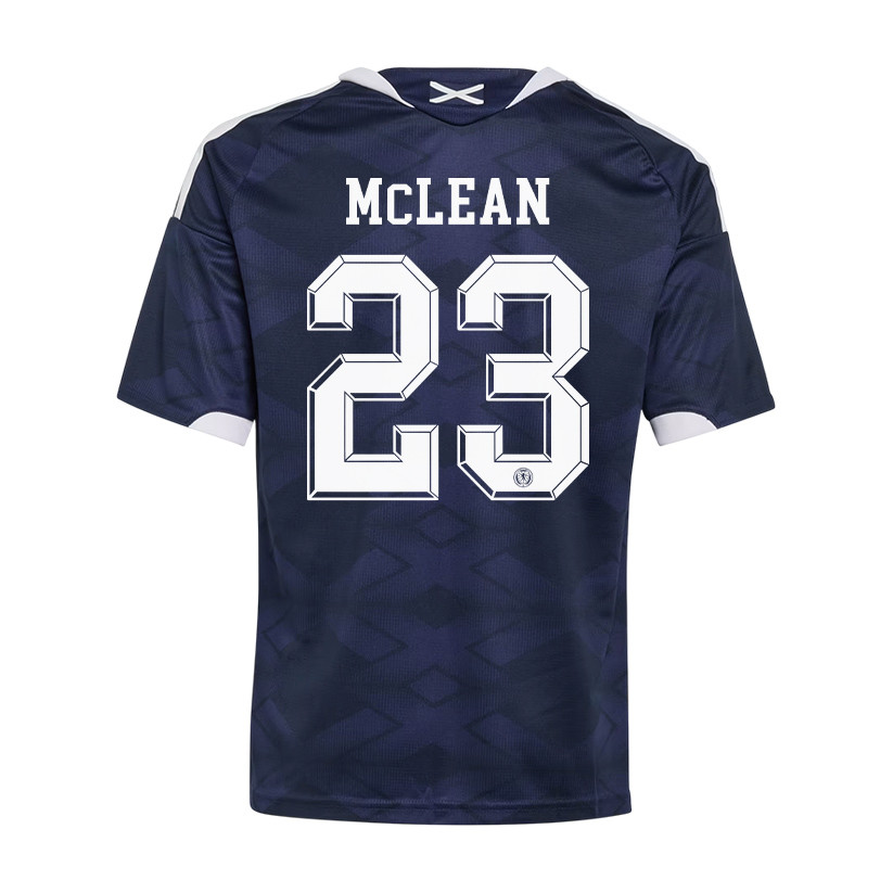 Kenny McLean 23 Youth Scotland National Team 2026 Home Jersey - Navy - Jersey Teams
