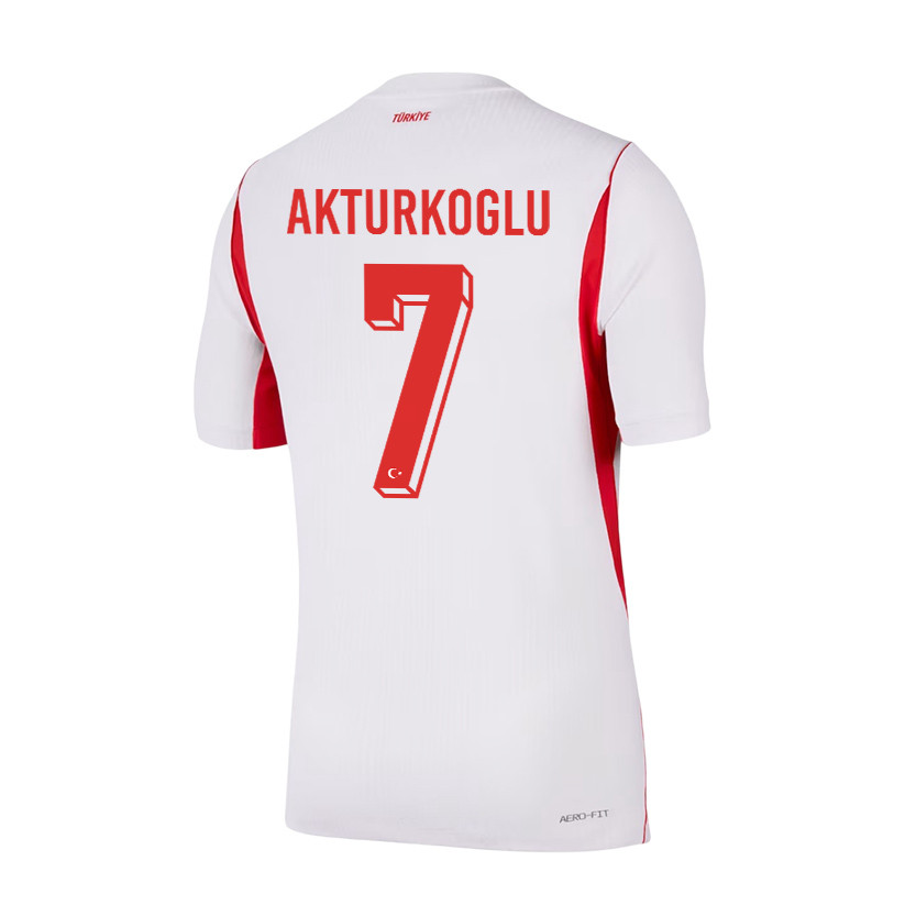 Kerem Akturkoglu 7 Turkey National Team 2026 Away Jersey - White, Men - Jersey Teams