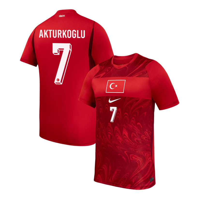 Kerem Akturkoglu 7 Turkey National Team 2026 Home Jersey - Red, Men - Jersey Teams