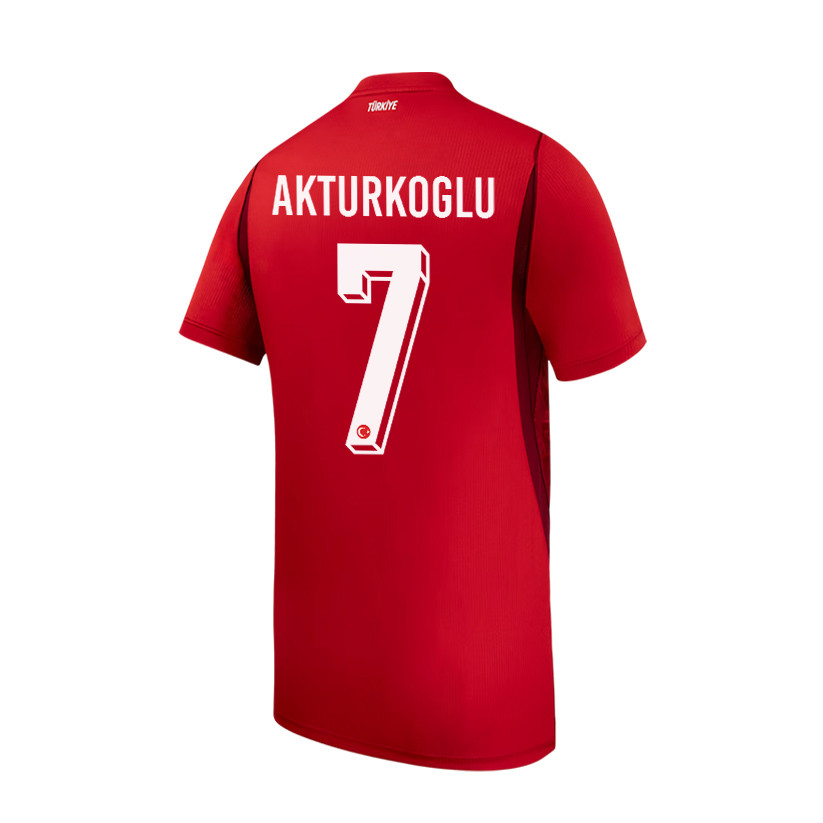 Kerem Akturkoglu 7 Youth Turkey National Team 2026 Home Jersey - Red - Jersey Teams