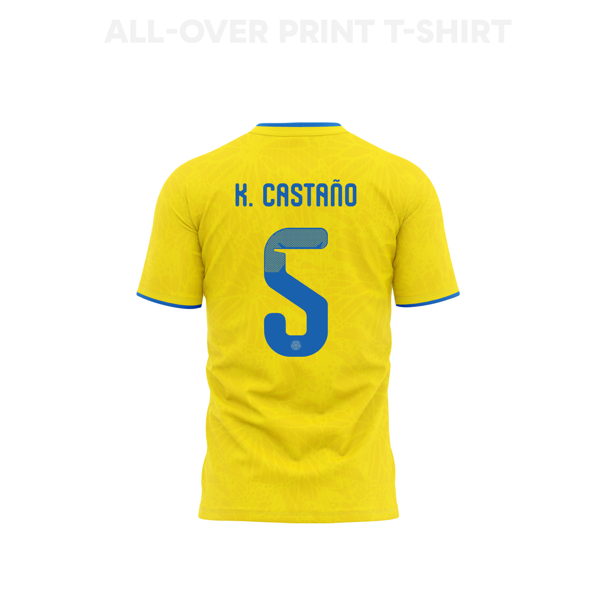 Kevin Castaño 5 Youth Colombia 2026 Home 3D T-shirt Fully Printed – Yellow - Jersey Teams