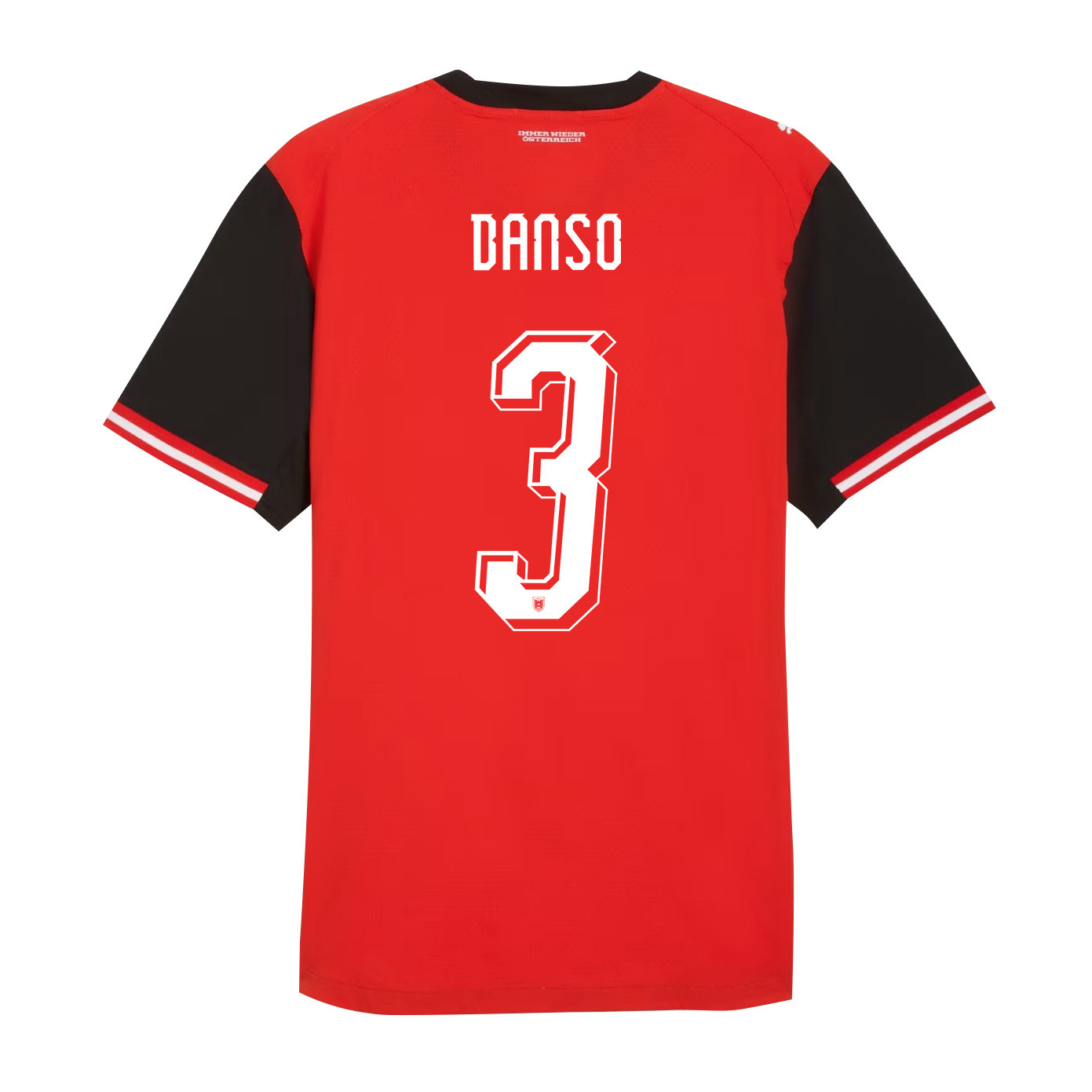 Kevin Danso 3 Youth Austria National Team 2026 Home Jersey - Red - Jersey Teams