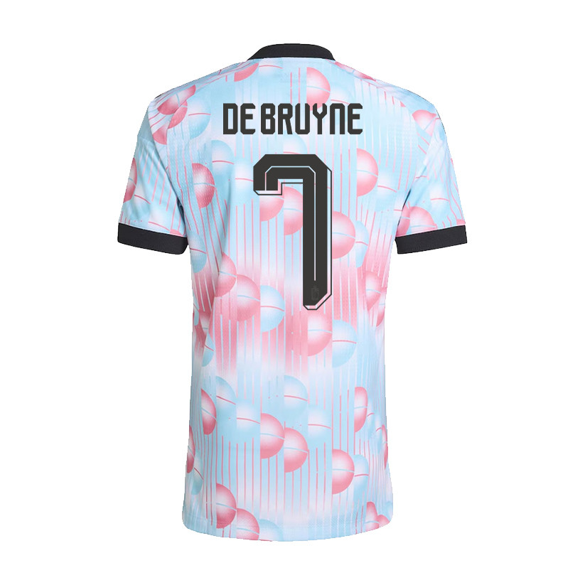 Kevin De Bruyne 7 Belgium National Team 2026 x World Cup Patch Away Jersey - Light Blue, Men - Jersey Teams
