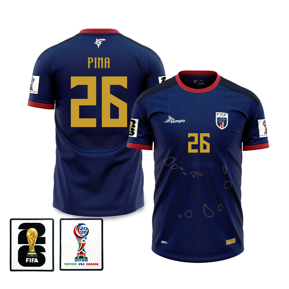 Kevin Pina 26 Cape Verde National Team 2026 Home Jersey - Blue, Men - Jersey Teams