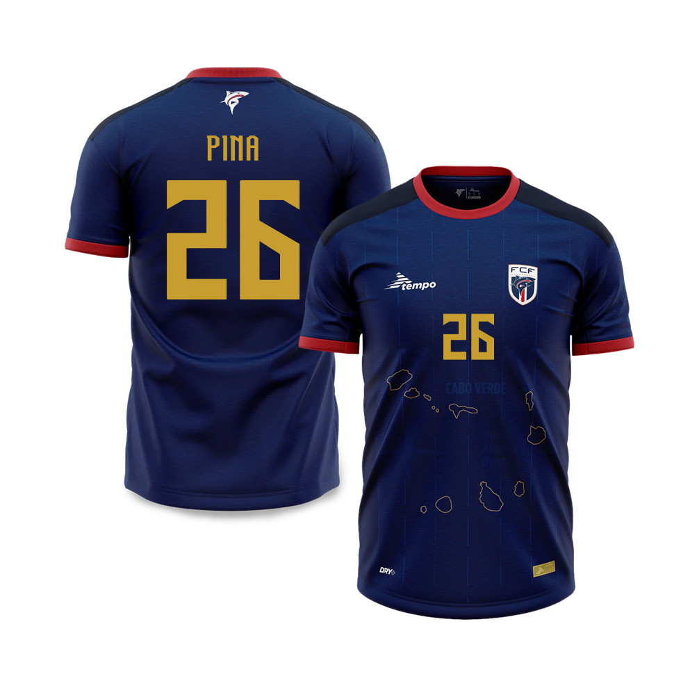 Kevin Pina 26 Cape Verde National Team 2026 Home Jersey - Blue, Men - Jersey Teams