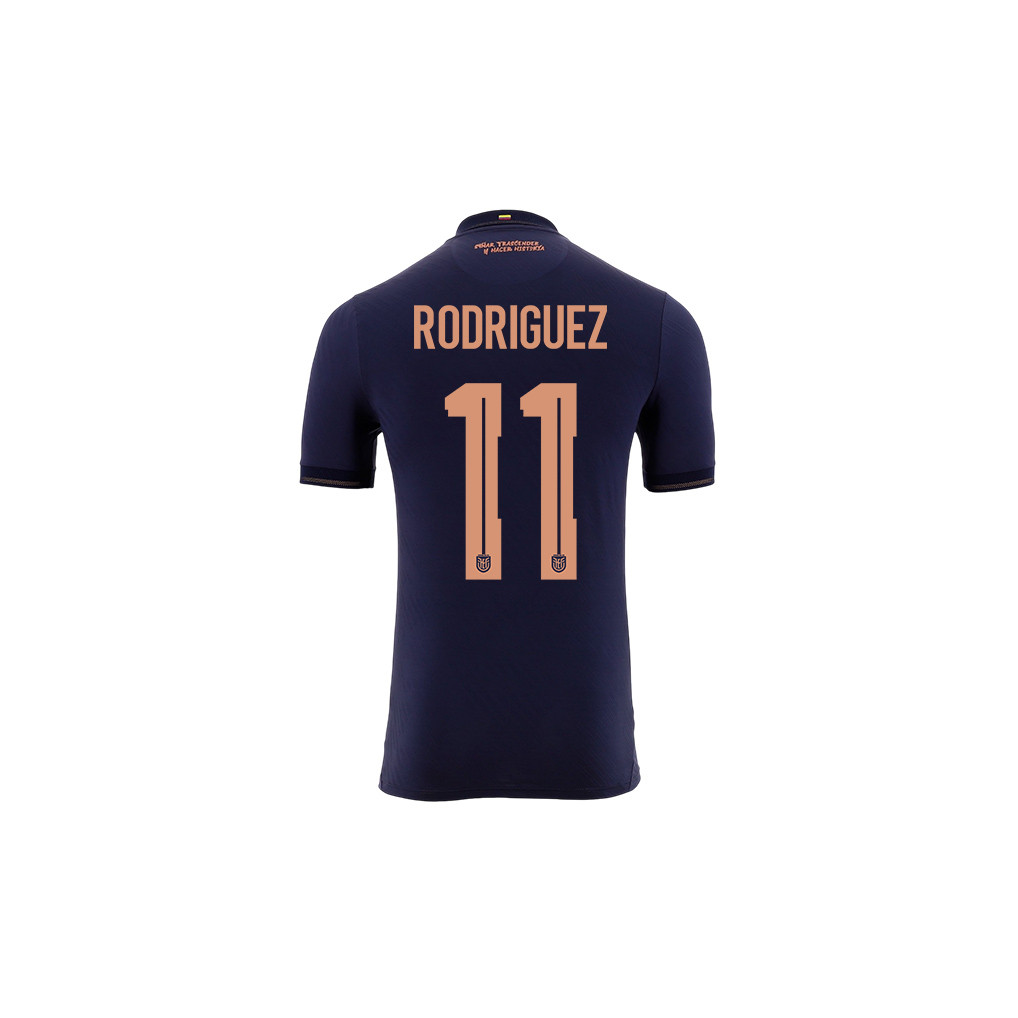 Kevin Rodriguez 11 Youth Ecuador National Team 2026 Away Jersey - Navy - Jersey Teams
