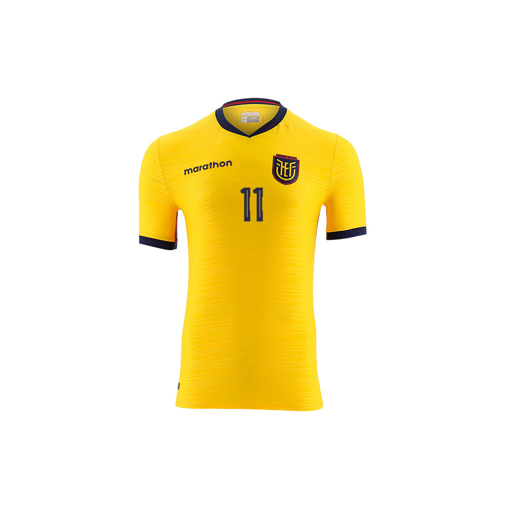 Kevin Rodriguez 11 Youth Ecuador National Team 2026 Home Jersey - Yellow - Jersey Teams