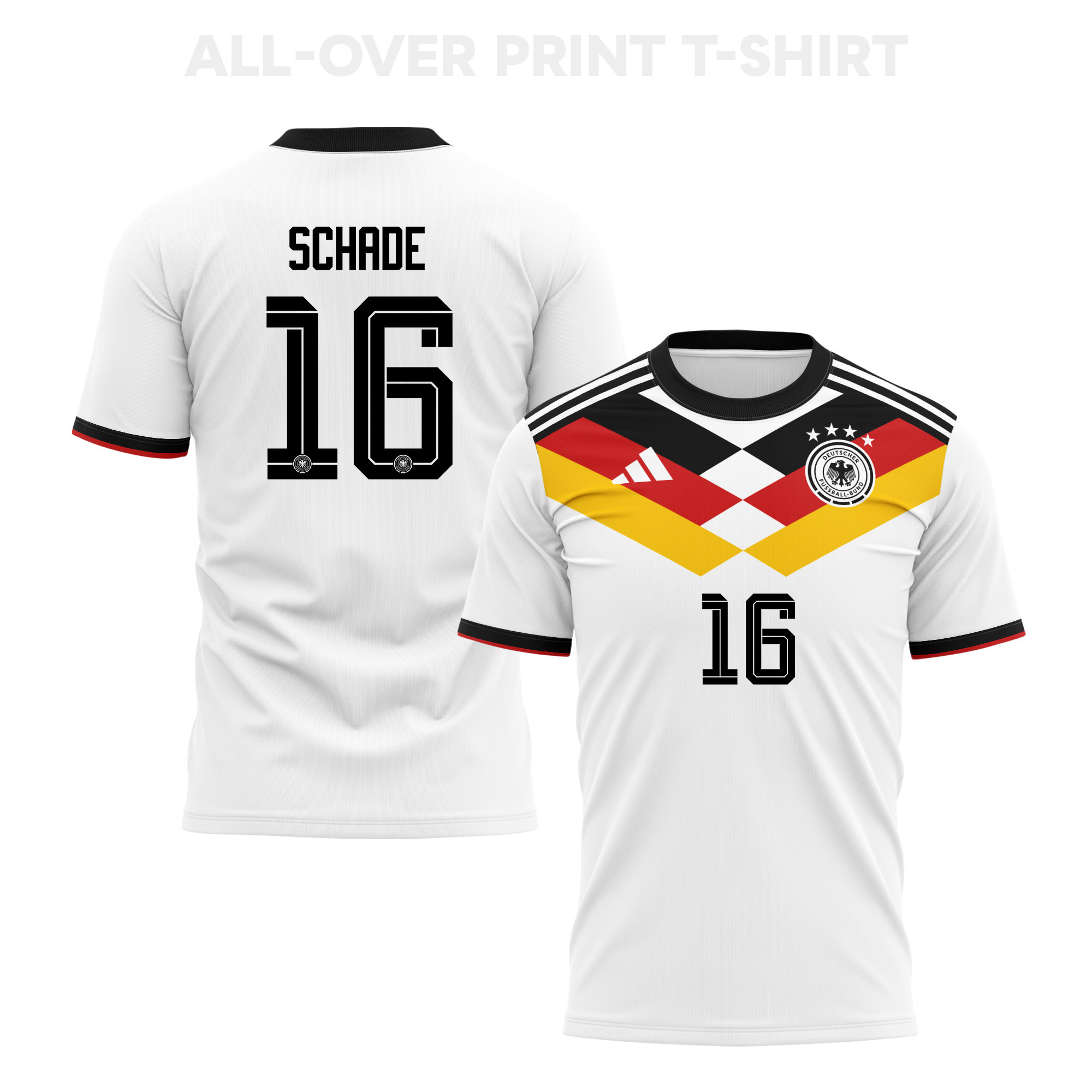 Kevin Schade 16 Germany 2026 Home 3D T-Shirt Fully Printed – Unisex, White - Jersey Teams
