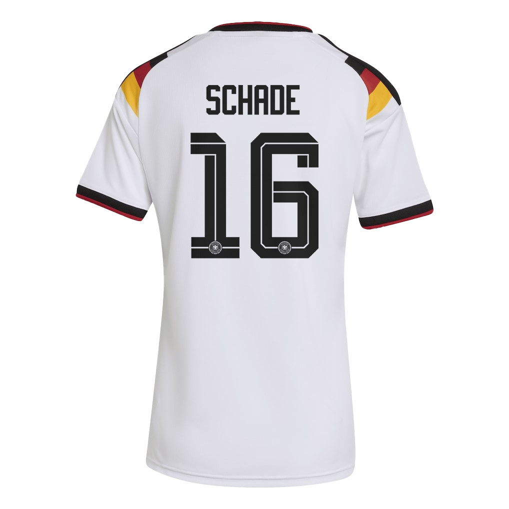 Kevin Schade 16 Women's Germany National Team 2026 Home Jersey - White - Jersey Teams