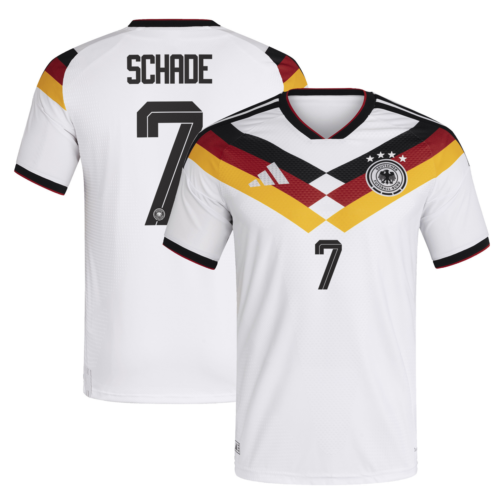 Kevin Schade 7 Germany National Team 2026 Home Jersey - Men, White - Jersey Teams
