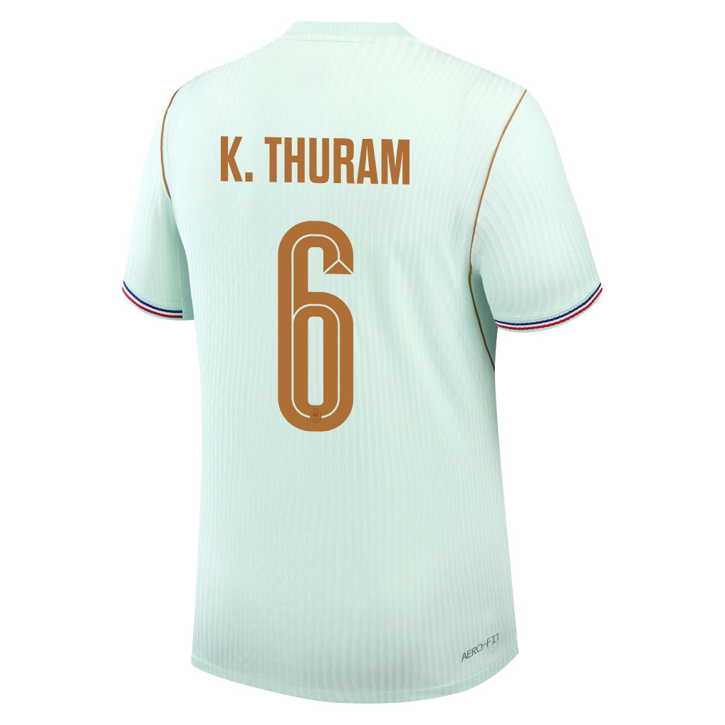Khéphren Thuram 6 France 2026 Away Men Jersey & Shorts Set – Green - Jersey Teams