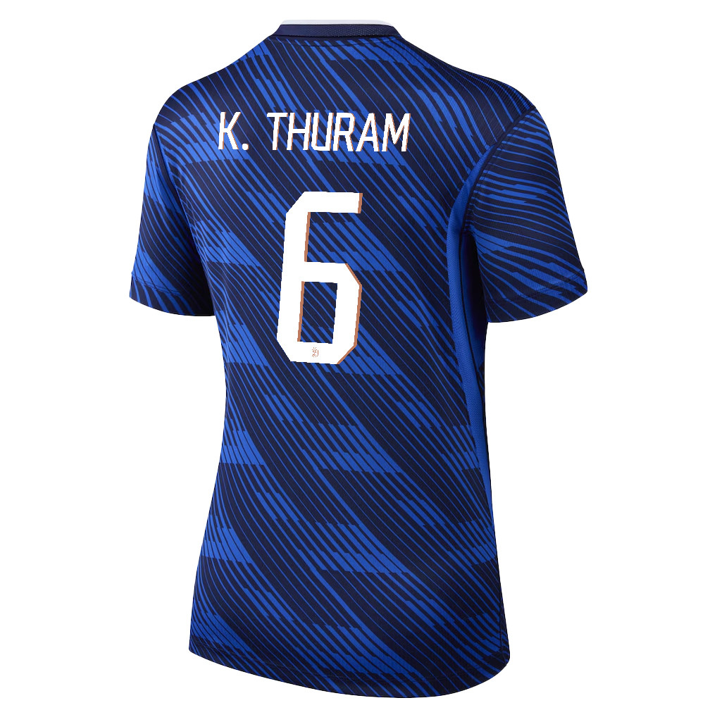 Khéphren Thuram 6 Women's France National Team 2026 Home Jersey - Blue - Jersey Teams