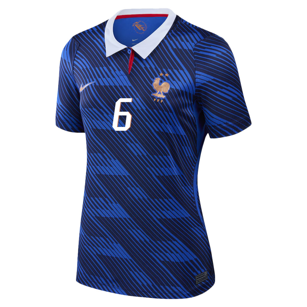 Khéphren Thuram 6 Women's France National Team 2026 Home Jersey - Blue - Jersey Teams