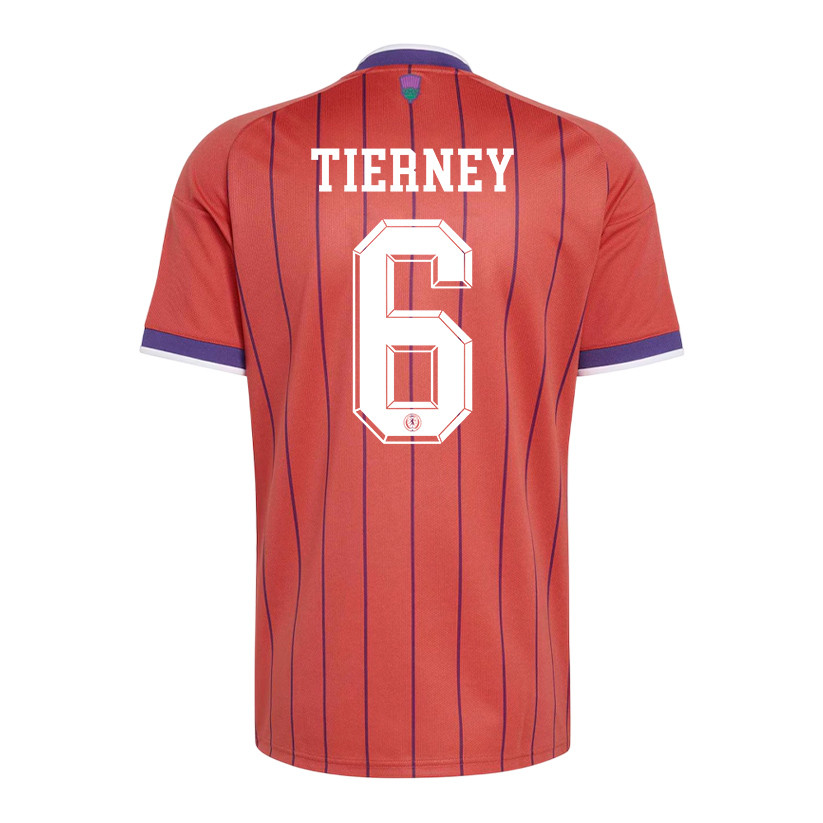 Kieran Tierney 6 Scotland National Team 2026 Away Jersey - Red, Men - Jersey Teams