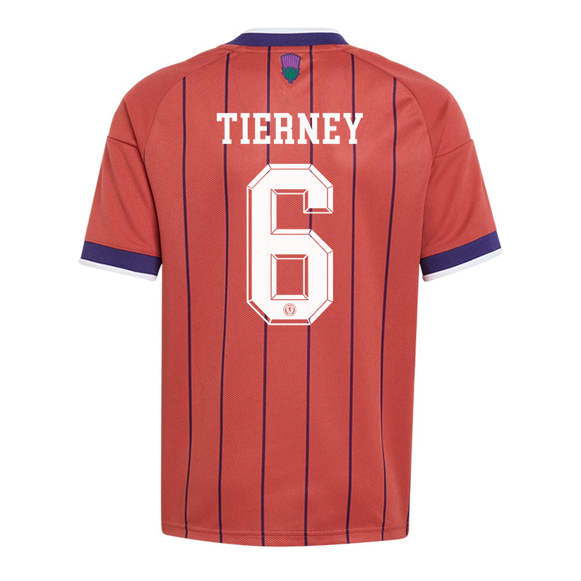 Kieran Tierney 6 Youth Scotland National Team 2026 Away Jersey - Red - Jersey Teams