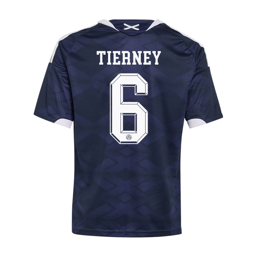 Kieran Tierney 6 Youth Scotland National Team 2026 Home Jersey - Navy - Jersey Teams
