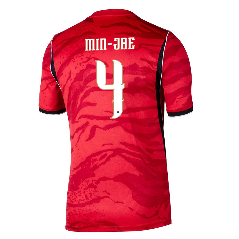 Kim Min-jae 4 Youth South Korea National Team 2026 Home Jersey - Red - Jersey Teams