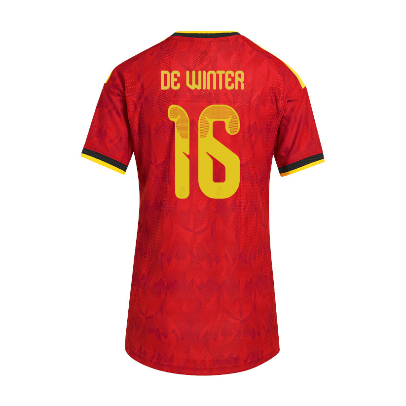Koni De Winter 16 Women's Belgium National Team 2026 Home Jersey - Red - Jersey Teams
