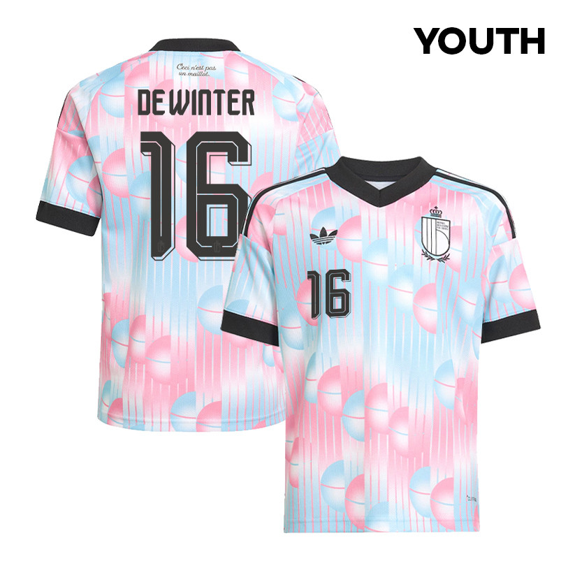 Koni De Winter 16 Youth Belgium National Team 2026 Away Jersey - Light Blue - Jersey Teams