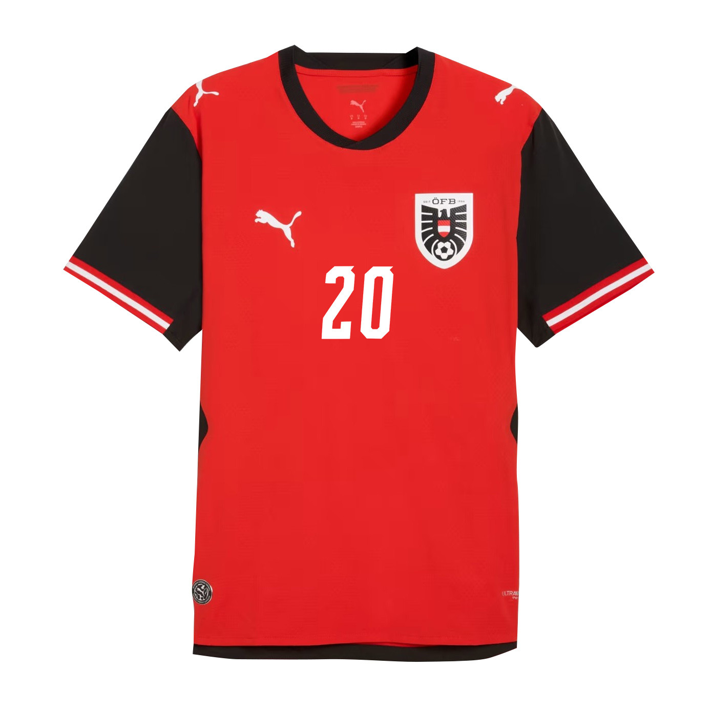 Konrad Laimer 20 Austria National Team 2026 Home Jersey - Red, Men - Jersey Teams