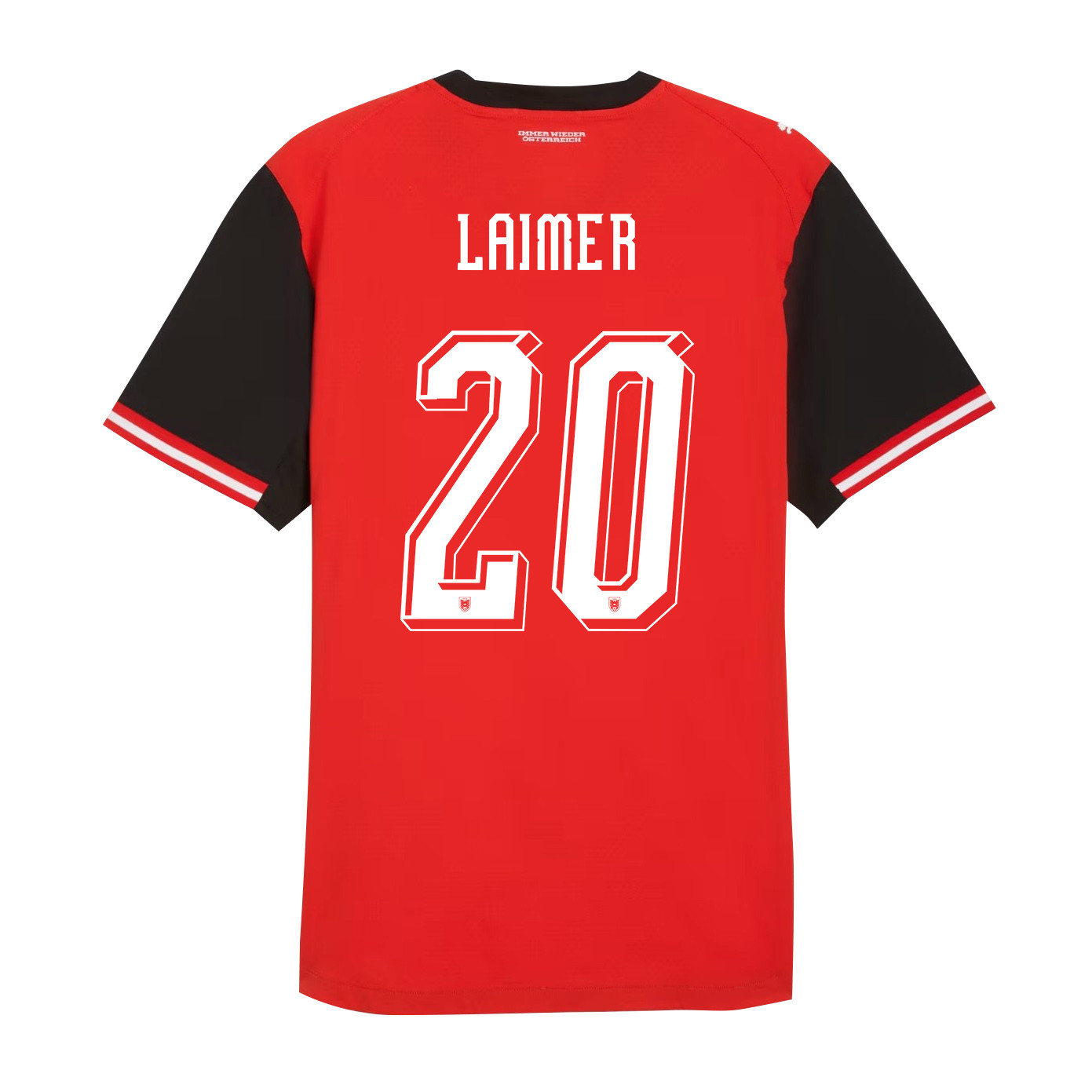 Konrad Laimer 20 Austria National Team 2026 Home Jersey - Red, Men - Jersey Teams