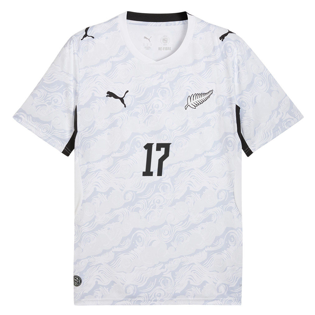 Kosta Barbarouses 17 New Zealand National Team 2026 Away Jersey - White, Men - Jersey Teams
