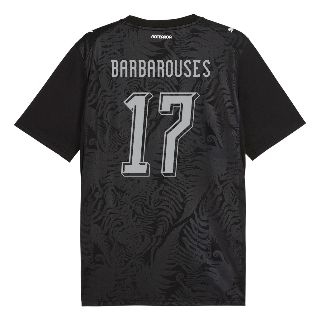 Kosta Barbarouses 17 New Zealand National Team 2026 Home Jersey - Black, Men - Jersey Teams