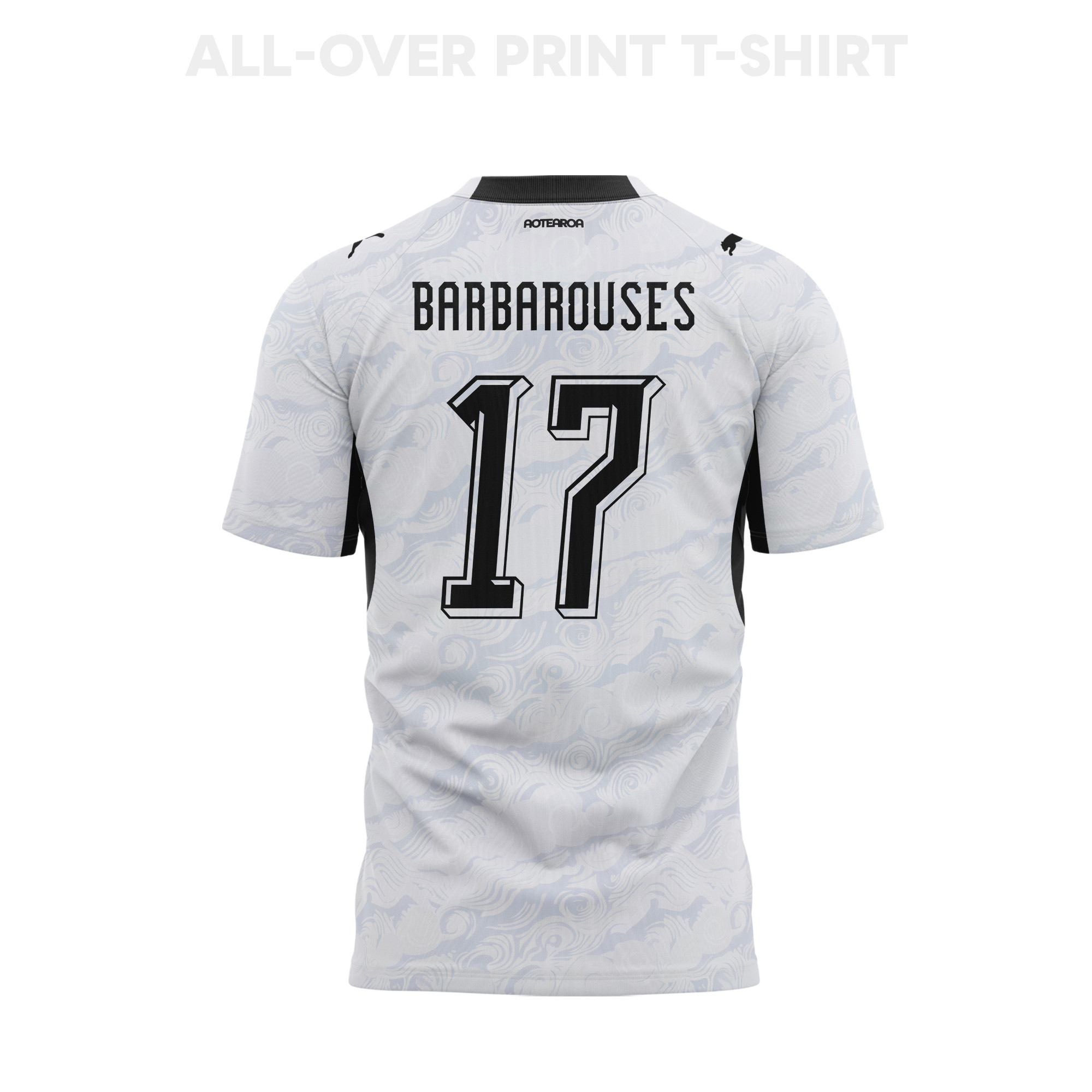 Kosta Barbarouses 17 Youth New Zealand 2026 Away 3D T-shirt Fully Printed – White - Jersey Teams