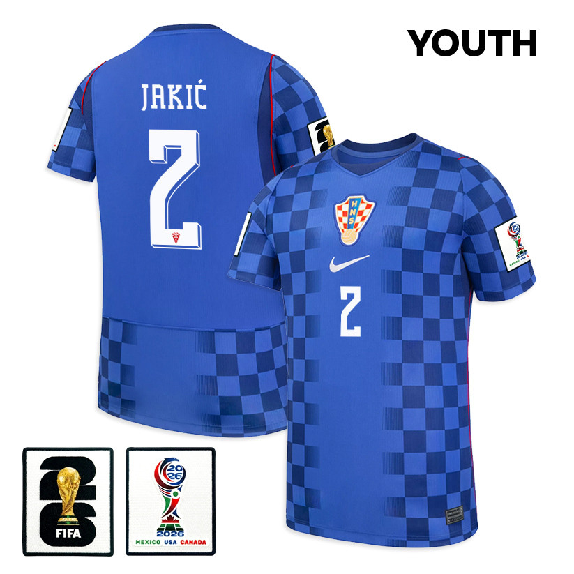 Kristijan Jakić 2 Youth Croatia National Team 2026 Away Jersey - Blue - Jersey Teams