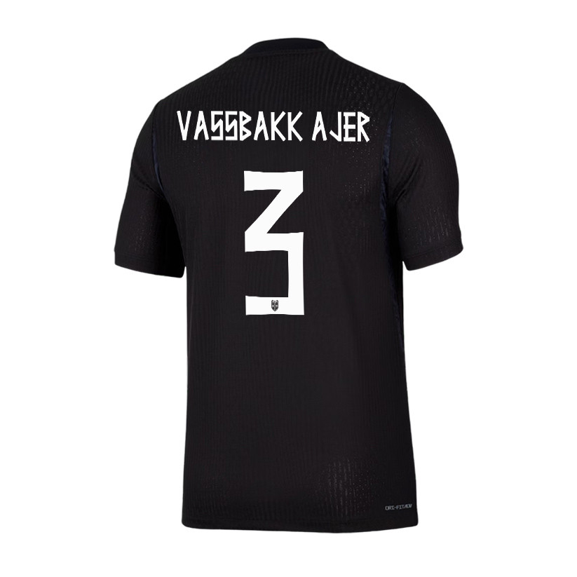 Kristoffer Vassbakk Ajer 3 Norway National Team 2026 Away Jersey - Black, Men - Jersey Teams