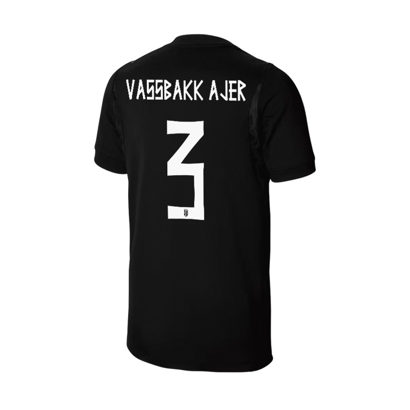 Kristoffer Vassbakk Ajer 3 Youth Norway National Team 2026 Away Jersey - Black - Jersey Teams