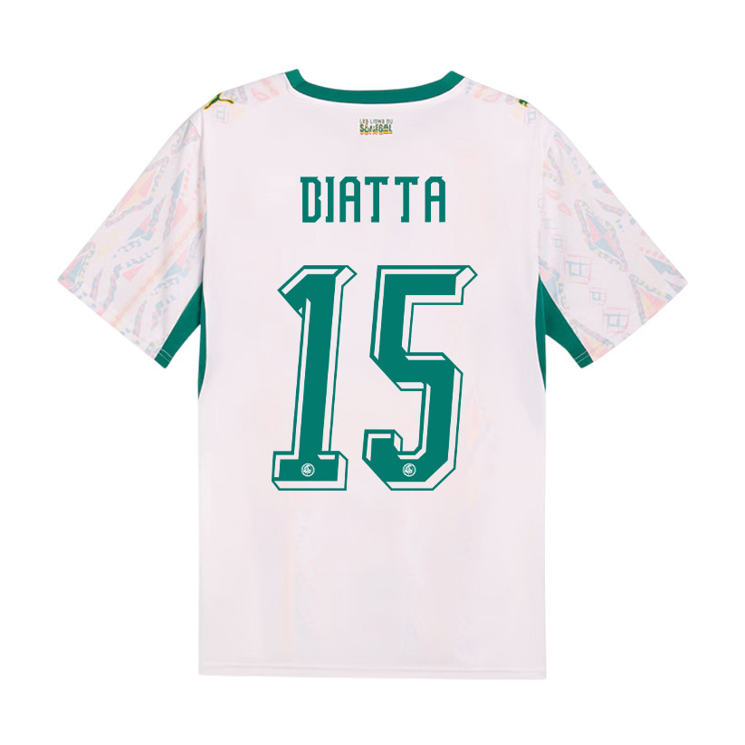Krépin Diatta 15 Senegal National Team 2026 x World Cup Patch Home Jersey - Men, White - Jersey Teams