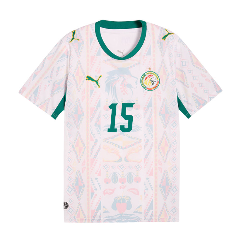 Krépin Diatta 15 Senegal National Team 2026 x World Cup Patch Home Jersey - Men, White - Jersey Teams