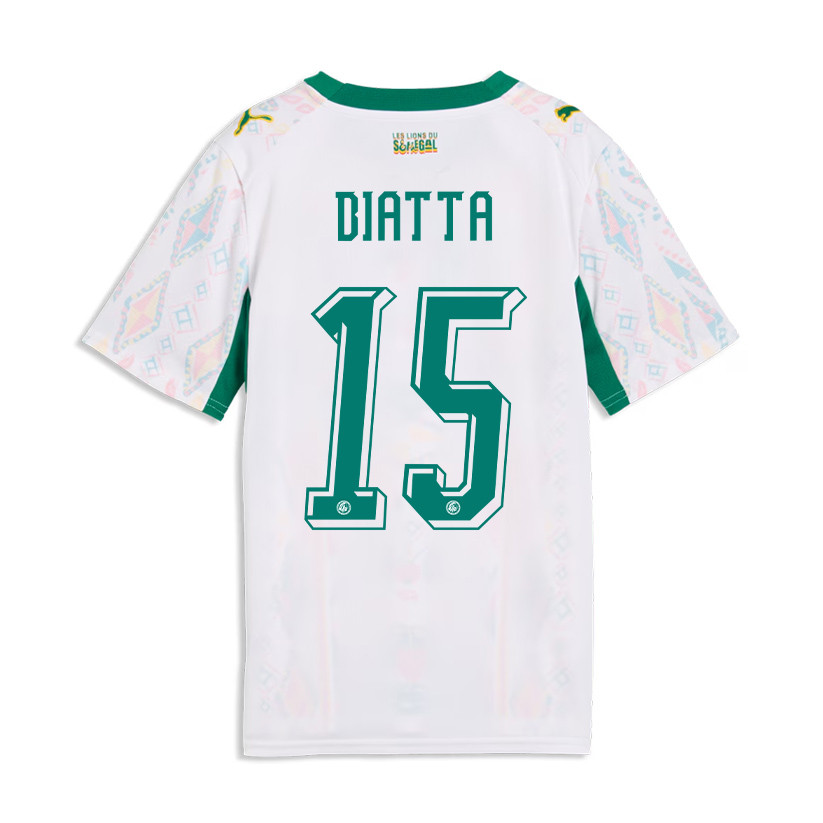 Krépin Diatta 15 Youth Senegal National Team 2026 Home Jersey - White - Jersey Teams