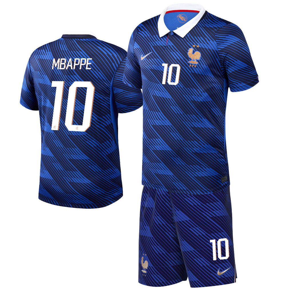 Kylian Mbappé 10 France 2026 Home Men Jersey & Shorts Set – Blue - Jersey Teams
