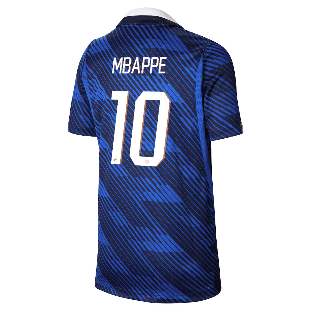 Kylian Mbappé 10 Youth France National Team 2026 Home Jersey - Blue - Jersey Teams