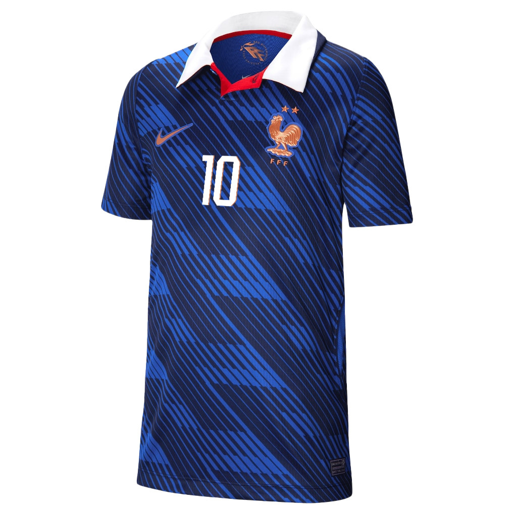Kylian Mbappé 10 Youth France National Team 2026 Home Jersey - Blue - Jersey Teams